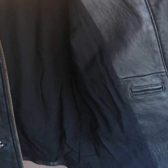 IRO Black Leather Moto Jacket Size 0 - Picture 5 of 7